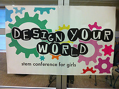 Vinyl Banner with the design your world logo