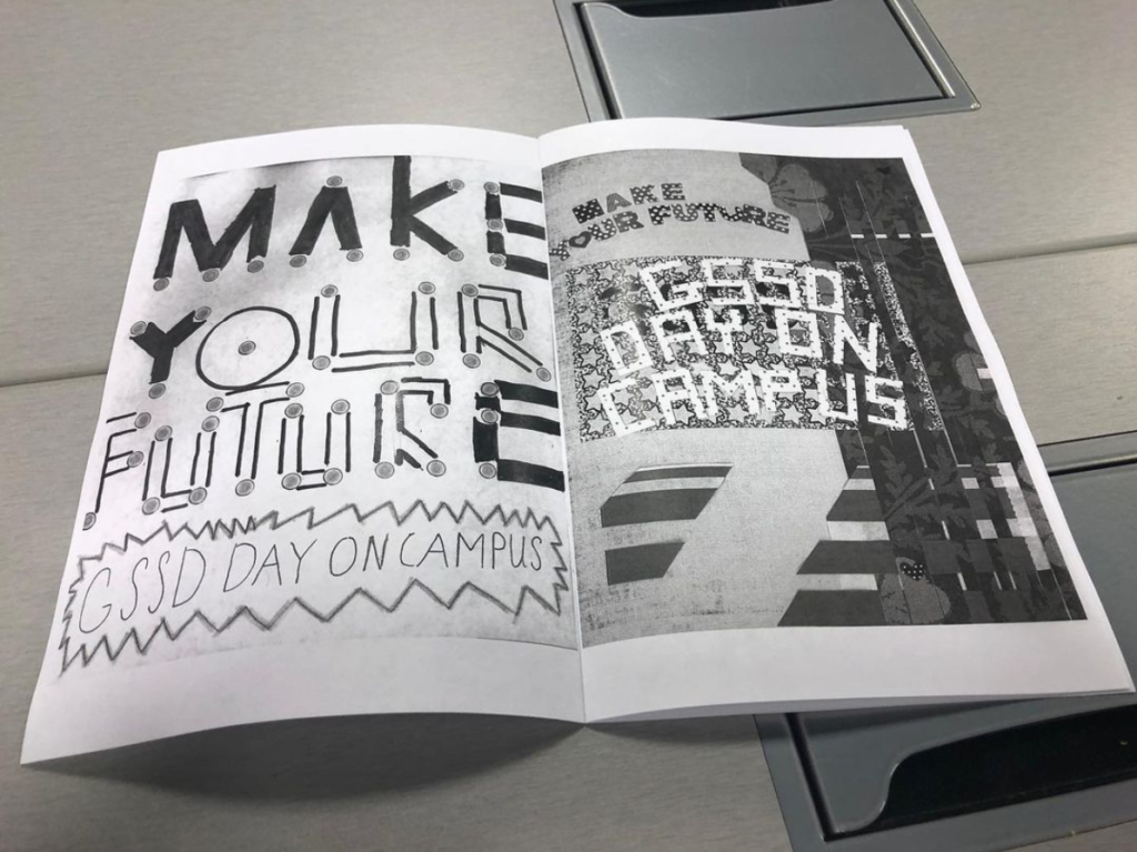 a black and white booklet showing different zine cover pages